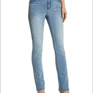 Chicos Jeans Womens Size 0 Blue So Lifting Slim Leg Mid Rise EUC
